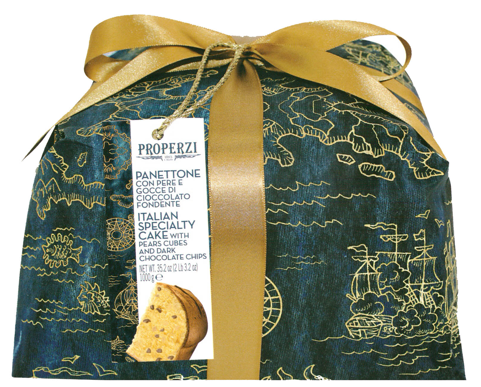 Panettone Properzi mit Birnen und Schokolade